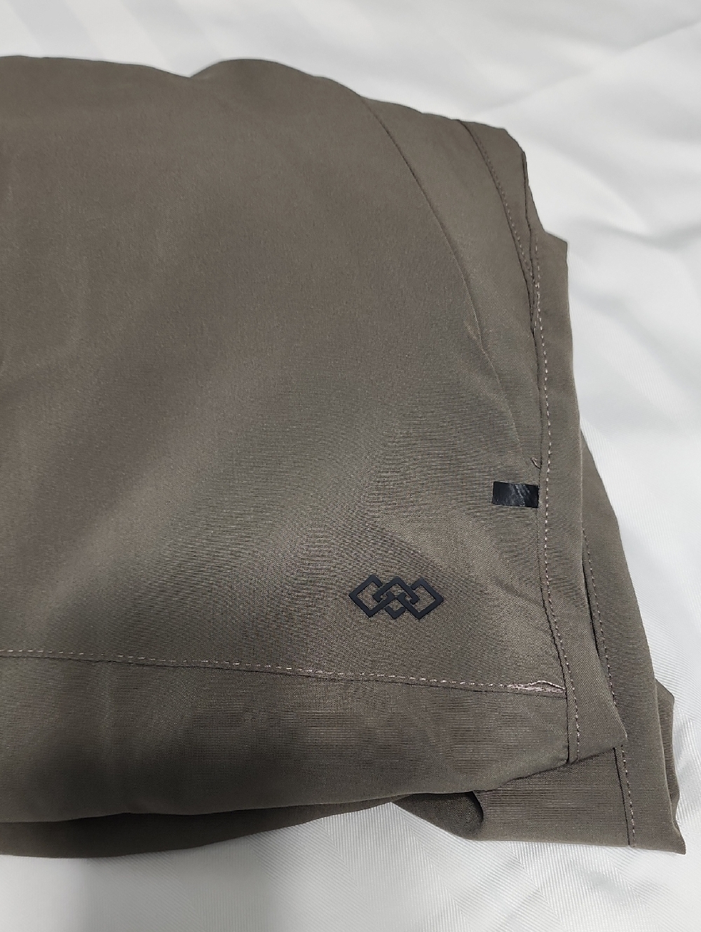 Men's Elastic Drawstring Joggers in Taupe - Picture 7 of 7
